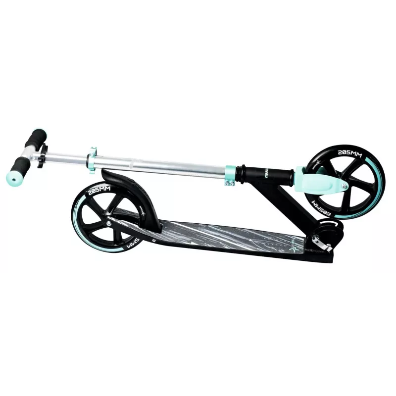 MUUWMI AU 566 Patinete de aluminio, turquesa, ruedas de 205 mm