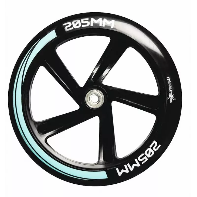 MUUWMI AU 566 Patinete de aluminio, turquesa, ruedas de 205 mm