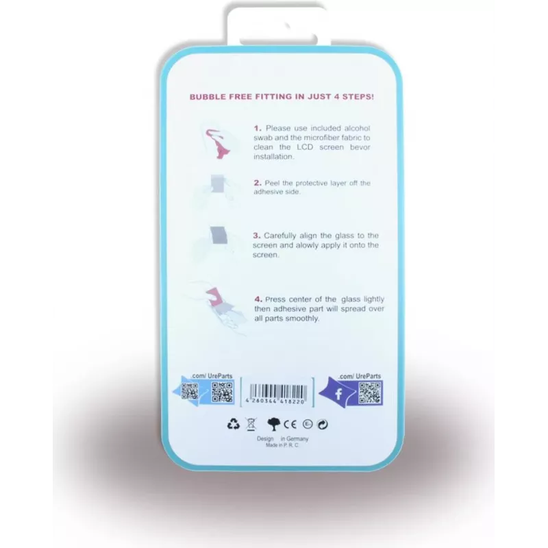UreParts protector de pantalla de cristal templado Premium para Apple iPhone X / XS / 11 Pro (160490)
