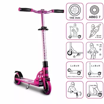 MUUWMI Six Degrees patinete de aluminio 145 mm rosa