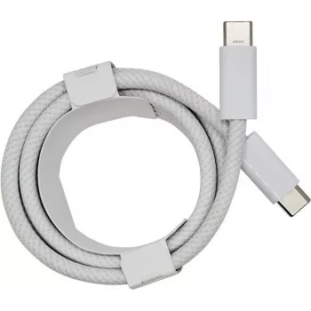 PowerRay Cable trenzado de nailon USB-C a USB-C 240W, 2m, Blanco, Bulk 4260357351163