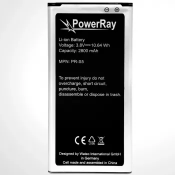 PowerRay Batería PR-S5 para Samsung Galaxy S5, 2800 mAh, Bulk (PR-S5)