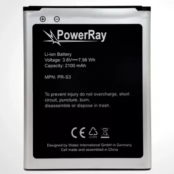 PowerRay Batería PR-S3 para Samsung Galaxy S3, 2100 mAh, Bulk