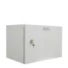 IT-BUDGET Armario de red de pared de 19 inch Easy - Puerta de acero maciza - 6U - An 600 x Pr 400 mm - Chapa de acero - Gris claro (90RR19CWV664MG)