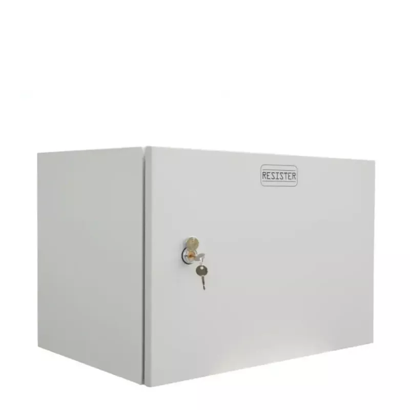 IT-BUDGET Armario de red de pared de 19 inch Easy - Puerta de acero maciza - 6U - An 600 x Pr 400 mm - Chapa de acero - Gris claro (90RR19CWV664MG)