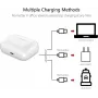 CY122590 Estuche de carga de repuesto para Apple AirPods 3.ª generación, carga inalámbrica y Lightning, Blanco