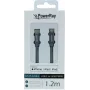 PowerRay Cable trenzado certificado MFi USB-C a Lightning 1,2m Gris PR-DCCL120TGY