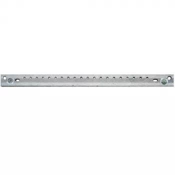 IT-BUDGET barra de conexión equipotencial – hierro – 380 mm de longitud – 30 mm de ancho – 2 conexiones de orificio interiores y exteriores – 20 orificios M5 (90ITB1403EGS)