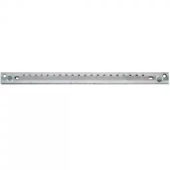 IT-BUDGET barra de conexión equipotencial – hierro – 380 mm de longitud – 30 mm de ancho – 2 conexiones de orificio interiores y exteriores – 20 orificios M5 (90ITB1403EGS)