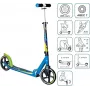 MUUWMI AU 522 Patinete de aluminio 205 mm Verde-Azul-Negro