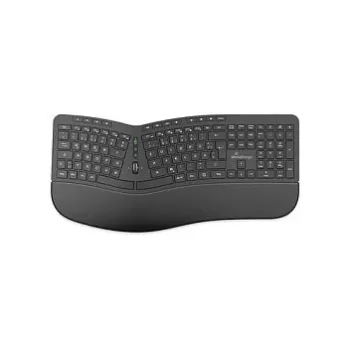 MediaRange Teclado multimedia inalámbrico ergonómico QWERTZ Negro MROS279
