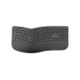 MediaRange Teclado multimedia inalámbrico ergonómico QWERTZ Negro MROS279
