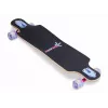 MUUWMI AU 560 Monopatín longboard compacto cruiser, rodamientos ABEC 7, ruedas LED, arce canadiense de 7 capas