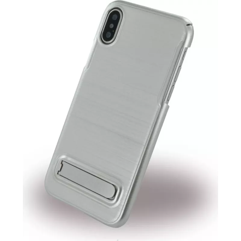 CYOO Funda Brushed Stand para Apple iPhone X / XS - Plata