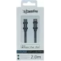 PowerRay Cable trenzado USB-C a Lightning MFi 2m Gris PR-DCCL200TGY