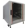 IT-BUDGET Rack de servidor de 19 pulgadas SRK 12U 600x1000 mm Puerta frontal de cristal Gris claro 90ITB19SRK12610GGN