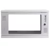 IT-BUDGET Caja de pared de 19 pulgadas T-STONE, 6U, 450 mm de profundidad, puerta de cristal, con cerradura, blanco (90ITBTSWV6545GW)
