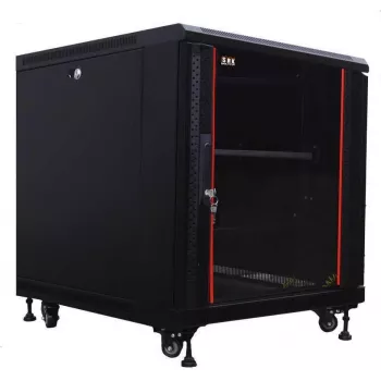 IT-BUDGET Armario de servidor de 19 pulgadas SRK - 12U - 600x1000 mm - Puerta de cristal/acero - premontado - Negro 99ITB19SRK12610GSNM