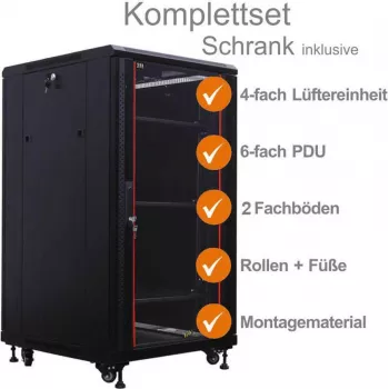 IT-BUDGET Set completo de rack de red SRK de 19