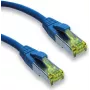 IT-BUDGET Cable de parcheo Full Copper Premium - Super Flex TPE - Cat.6A con cable bruto Cat.7 - 600 MHz - Libre de halógenos - PoE+ - 10 Gbit - Azul - 2 m 90ITBFLEX6A7PK2B
