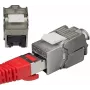 IT-BUDGET Módulo keystone RJ45 Cat.6A blindado sin herramientas small form factor con tapa antipolvo PoE+ (90ITBKM6ASS)