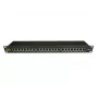 IT-BUDGET Panel de parcheo Cat.6A blindado de 24 puertos de 19 inch, formato corto, compatible con PoE+, 1U, negro 90ITBPP6A1S