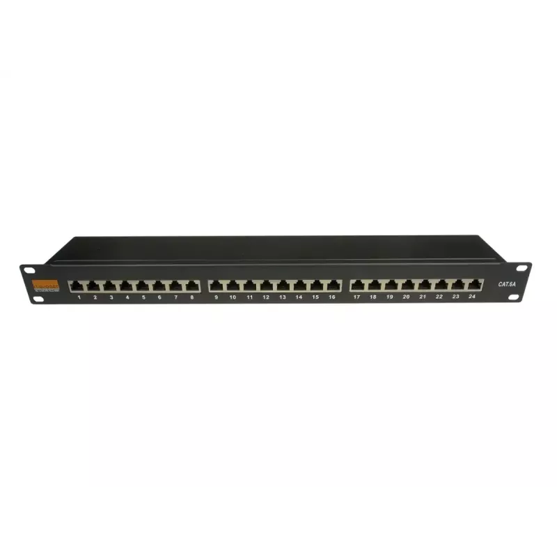 IT-BUDGET Panel de parcheo Cat.6A blindado de 24 puertos de 19