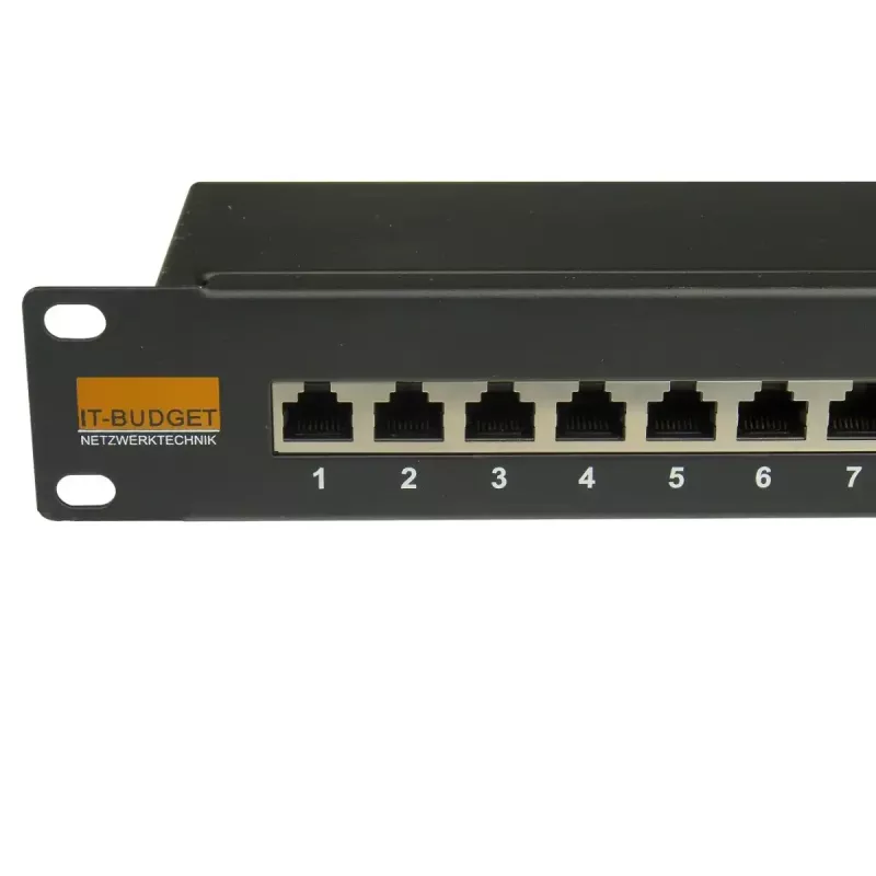 IT-BUDGET Panel de parcheo Cat.6A blindado de 24 puertos de 19