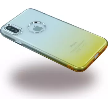 CYOO Funda de silicona suave Ruber para Apple iPhone X – oro