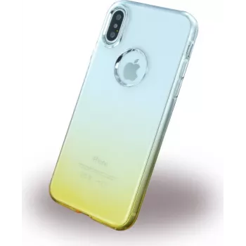 CYOO Funda de silicona suave Ruber para Apple iPhone X – oro
