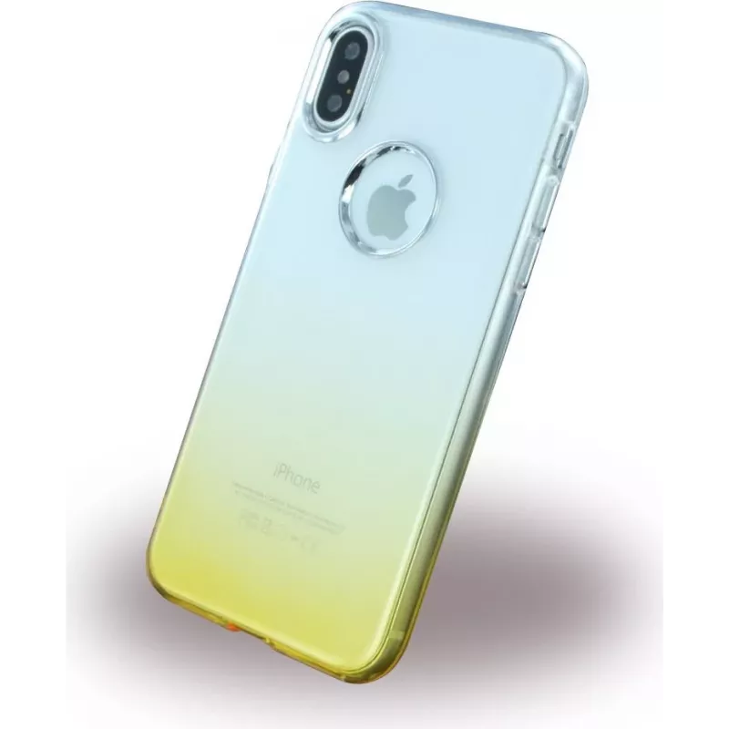 CYOO Funda de silicona suave Ruber para Apple iPhone X – oro