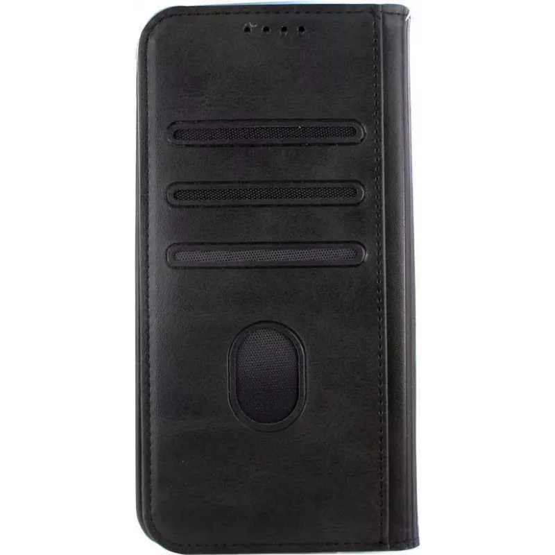 CYOO Premium Funda tipo libro para Apple iPhone 13, polipiel negra CY122555