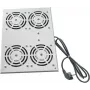 IT-BUDGET Unidad de ventiladores para armarios SRK de pie - 4 ventiladores activos - 640 m³/h - termostato - interruptor - gris claro (90ITB19SRKFAN4G)