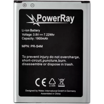 PowerRay Batería PR-S4M para Samsung Galaxy S4 Mini, 1900 mAh, Bulk (PR-S4M)