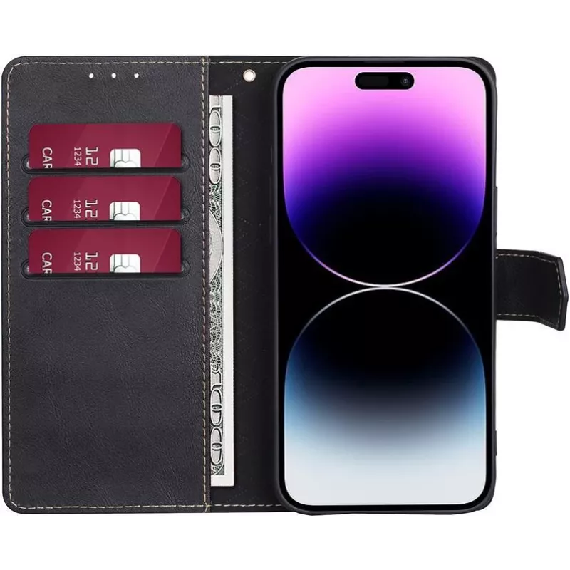 CYOO Funda Premium BookCase tipo folio para Apple iPhone 14 Plus – Negro CY122795