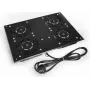 IT-BUDGET Unidad de ventiladores para armarios SRK - 4 ventiladores activos - 640 m³/h de caudal de aire - Termostato - Interruptor - Negro (90ITB19SRKFAN4S)