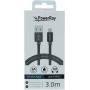 PowerRay Cable de datos y carga USB a Lightning 3m Textil Gris PR-DCUL300TGY
