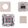 IT-BUDGET Toma de red empotrada blindada Cat.6A, 2 x RJ45, blanco puro, PoE+ 90ITBDDRW