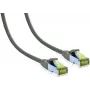 IT-BUDGET Cable de parcheo Premium de cobre puro Cat.6A con cable bruto Cat.7 600 MHz libre de halógenos PoE+ 10Gbit gris 1m 90ITB6A7PK1G