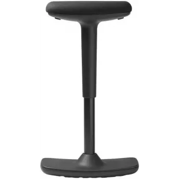 TRENDOFFICE BY DAUPHIN to-swift Taburete giratorio negro (asiento de tela, base de aluminio pulido, regulación de altura 420-550 mm) 9299KGSFWKGSS73GSR10UGS165033