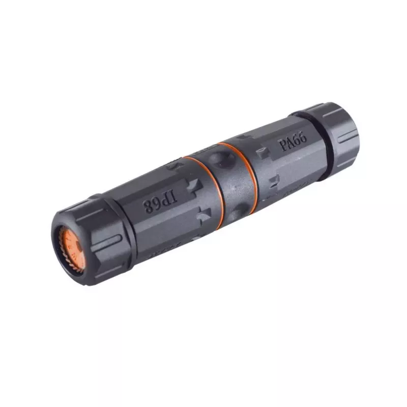 IT-BUDGET conector hembra RJ45 impermeable IP68 Cat.6A para exterior e industria - 2 x conector hembra RJ45 - negro (90ITBKK6AIP68)