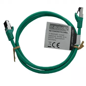 IT-BUDGET cable de parcheo Cat.8.1 S/FTP de cobre puro, 1 m, verde, 40 Gbps, LSZH, PoE+ 90ITBFLEX81PK1GR