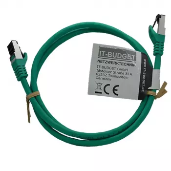 IT-BUDGET cable de parcheo Cat.8.1 S/FTP de cobre puro, 1 m, verde, 40 Gbps, LSZH, PoE+ 90ITBFLEX81PK1GR