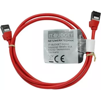 IT-BUDGET cable de parcheo Slim Cat.8.1 S/FTP, 1,5 m, rojo 90ITBSLIM81PK15R