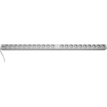 Liebernetz PDU vertical de rack de 21 tomas con enchufes Schuko, 16A, gris claro 90LNSDL21S