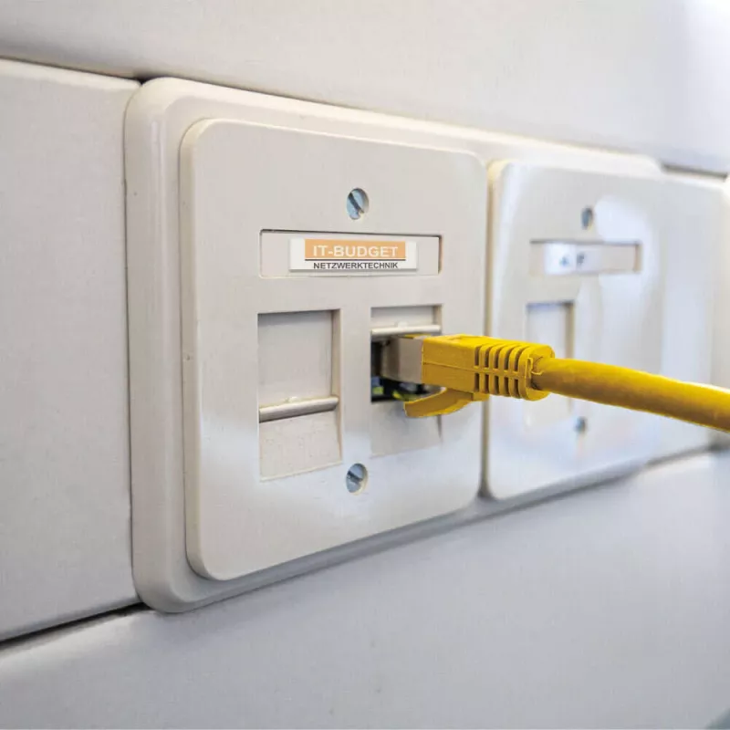 IT-BUDGET Cable de parcheo premium de cobre macizo Cat.6A con cable bruto Cat.7 600 MHz libre de halógenos PoE+ 10Gbit amarillo 0,25 m 90ITB6A7PK025Y