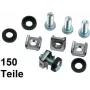 IT-BUDGET Kit de montaje en rack con tuercas enjauladas para guías perforadas - M6 - 50 sets completos - 150 piezas 90ITB50BSM6