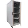 IT-BUDGET Set completo de rack de servidor de 19 pulgadas SRK - 27U, 600x1000 mm, puertas de cristal/macizas, 4 ventiladores activos, PDU, bandejas, gris claro 90ITB19SRK27610GG