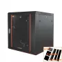 IT-BUDGET Rack de red de 19 pulgadas SWA - 12U - 570x600 mm - puerta de cristal - paneles laterales desmontables - montaje en pared/suelo - set de accesorios - negro 90ITB19WS1266GS