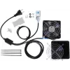 IT-BUDGET Kit de ventiladores para armario IT con termostato, 160 m³/h, 230 V, precableado, 1 ventilador 90ITBTKD180603KTHS128
